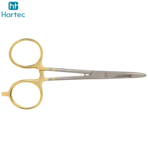 Pince de pêche premium en acier inoxydable avec boucle dorée, à mâchoires droites, hémostatique verrouillable, pour déhameçage et dégorgeage, équipement de pêche - Product Image 2