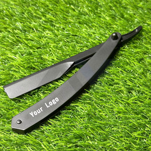 Navaja de Barbero Ecológica Personalizable con Hoja Reutilizable y Logotipo OEM para Corte de Barba - Product Image 1