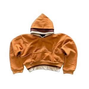 Sweat à capuche double couche rose pour homme, marque privée |   Logo personnalisé, étiquettes et emballages |   Sweat-shirt streetwear en gros - Product Image 3