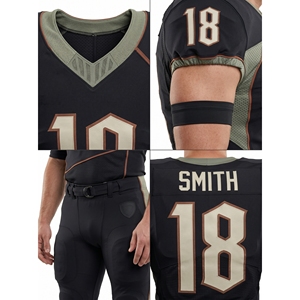 Ensemble de football américain personnalisé OEM respirant en polyester et élasthanne 88/12, uniforme d'élite pour équipes, marque privée, toutes saisons - Product Image 4