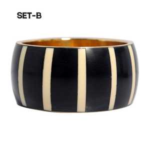 Brazaletes Artesanales de Madera, Resina y Latón, Colección de Brazaletes Modernos con Diseño Geométrico - Product Image 6