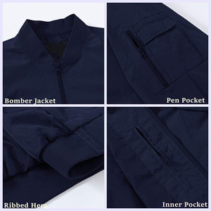 Most selling <b>Men</b> Blank Customizable Logo Printing Waterproof Warm Polyester/<b>Nylon</b> Material <b>Men</b> Bomber <b>Jacket</b> For Sale - Product Image 6