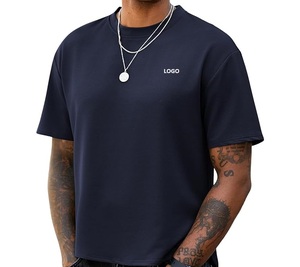 T-shirt pour homme 100% coton, manches courtes, col rond, jersey tricoté, coupe classique, impression de motifs personnalisés, vêtements décontractés - Product Image 6