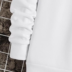 Sweat-shirt imprimé DTF personnalisé, 320 GSM, molleton de coton mi-lourd, col rond oversize, sweat-shirt à épaules tombantes avec motif graphique - Product Image 3
