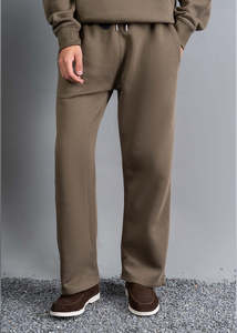 ชุดเซ็ตเสื้อฮู้ดและกางเกงวอร์มสีน้ำตาลอมเทาสองชิ้น ผลิตในปากีสถาน คุณภาพสูง ผ้าฝ้ายฟลีซ 100% ระบายอากาศได้ดี - Product Image 3