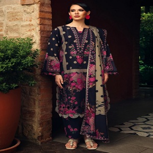 Vêtements indiens et pakistanais brodés et imprimés, salwar kameez pour femmes, robes d'hiver en tissu de qualité export. - Product Image 1