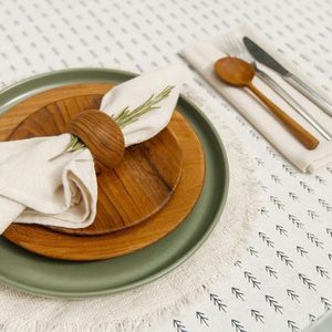 Lot d'anneaux de serviette rustiques en bois naturel, design nordique, accessoire de table durable pour mariage, hôtel, maison - Product Image 5