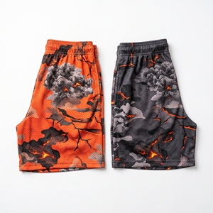 Custom Obsidian Black Smoky Quartz <b>Crystal</b> <b>Cluster</b> Graphic Mesh Shorts Men’s Athletic Sublimation Basketball Training Shorts - Product Image 3