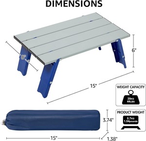 Groothandel Hoge Kwaliteit <span class=keywords><strong>Mini</strong></span> Kleine Strandtafel Draagbare Aluminium Tafel Met Poten Verstelbare Hoogte Strand Campingtafel Voor Strand - Product Image 4
