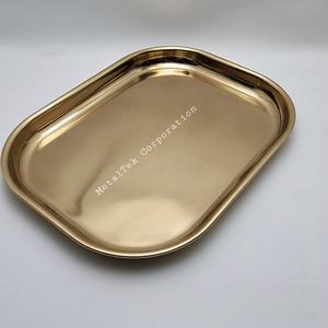 Premium high quality stainless steel rectangular serving <b>tray</b> polished <b>mirror</b> finish Ideal for dining decor or multipurpose use - Product Image 1