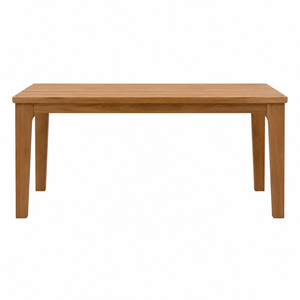 Mesa de Comedor Rectangular Minimalista de Teca con Patas Cónicas, Diseño Escandinavo, Duradera, Ecológica, Impermeable, Moderna y Estable para 6 Personas - Product Image 1