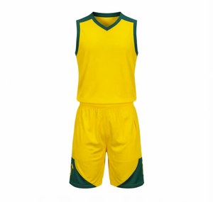 Nuevo Conjunto Deportivo de Baloncesto con Cuello y Aberturas en los Brazos en Contraste, Corte Atlético, 100% Poliéster, Transpirable, de Secado Rápido, Diseñado para Adultos - Product Image 1