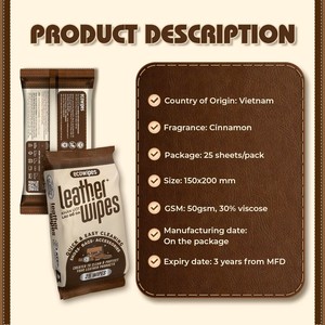 Lingettes nettoyantes jetables en cuir de haute qualité, tissu non tissé, 25 lingettes, meilleure qualité - Product Image 1