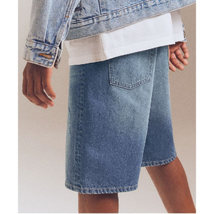 Nouveaux shorts en jean imprimés délavés de qualité supérieure 2026 respirants pour homme, personnalisables, en denim vieilli et élégant - Product Image 4