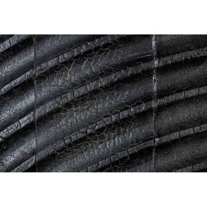 Mueble de TV Multimedia con Almacenamiento, Puertas Curvas de Diseño 3D en Madera Maciza de Acacia con Acabado Carbonizado Negro Oscuro de Primera Calidad - Product Image 3