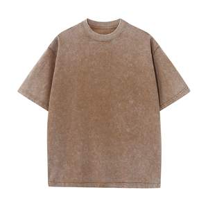 T-shirt surdimensionné vintage délavé à l'acide, personnalisable OEM/ODM |   T-shirt streetwear en coton 100% écologique et vieilli |   Vêtement unisexe à coupe ample - Product Image 5