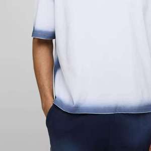 Camiseta de Manga Corta para Hombre, Cuello Redondo, Tejida con Lana Merino 100%, Personalizada, de Alta Calidad, Suave, Lisa, 340 Gramos, Corte Regular, Digital - Product Image 5