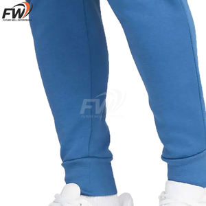 Pantalon de jogging décontracté personnalisé de haute qualité en coton lavé avec taille élastique, coupe large pour homme - Product Image 2