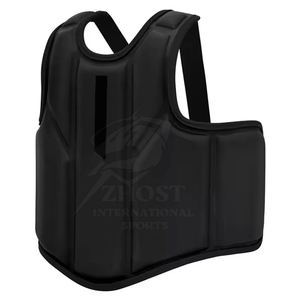 Black Boxing Chest Protector MMA Body Guard Leather <b>Foam</b> Adjustable Buckle Vest Breathable Padding for Waist Sparring Training - Product Image 5