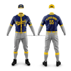 Jersey de béisbol con botón de sublimación personalizado para hombre, uniforme de poliéster transpirable, estampado bordado, jersey de softbol en blanco, venta - Product Image 1