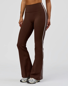 OEM Wholesale Direct Factory Custom Logo Soft High Waisted Yoga <b>Leggings</b> <b>Flare</b> Pants for Athletic Running Women's <b>Leggings</b> - Product Image 1