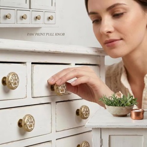 <b>Rustic</b> Cast Iron Round Cabinet Knob Furniture Handle for Dresser Durable Design Industrial Eco-Friendly - Product Image 3
