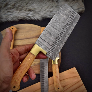Premium Custom 67 Layers Damascus Steel Chef <b>Knife</b> <b>Set</b> Wooden Handle Kitchen Cutlery Wholesale Manufacturer - Product Image 2