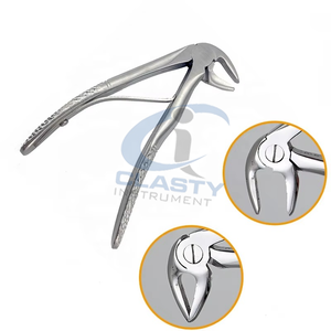 Forceps d'extraction dentaire en acier inoxydable, manuel, ergonomique, poignée moletée, classe I, 3 positions de mâchoires, outil de précision vétérinaire - Product Image 2