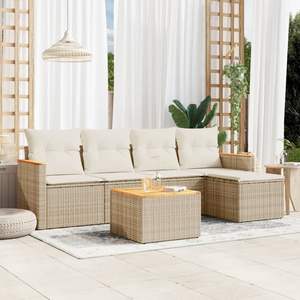 Conjunto de Sofás de Jardín Color Beige - Product Image 1