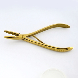 Premium Stainless Steel Curved Two Hole Hair Extension Bead Closing Opening Plier <b>Spring</b> Loaded <b>Tool</b> for Hair Extensions - Product Image 1