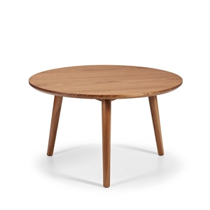 Mesa de Comedor Redonda Moderna Nórdica de Madera de Teca Sólida de Lujo, Impermeable y Ecológica, Muebles Duraderos para Restaurante de 4 Plazas - Product Image 1