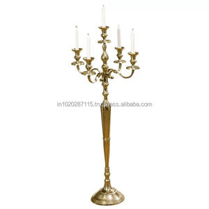 Modern sleek metal candelabra design for home dining <b>table</b> decor with minimalistic <b>matte</b> black finish and durability - Product Image 5