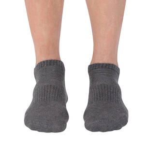 Chaussettes de sport basses pour hommes, couleur unie, respirantes, avec soutien de la voûte plantaire, en coton, personnalisables OEM, vente en gros - Product Image 3