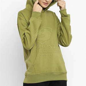 Sudadera con capucha lisa para mujer al por mayor, de forro polar grueso, estilo oversize, para streetwear - Product Image 2
