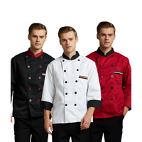 OFFRE SPÉCIALE uniforme de chef de cuisine vêtements d'été uniforme de chef blanc/noir moderne durable-fabricant FMF-BASSE quantité minimale de commande