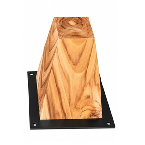Paquete de 4 piezas de madera en forma de L con 16 tornillos, herrajes para sofá, altura de 2 pulgadas, ancho de 4 pulgadas, tapete de madera para muebles de sofá, color marrón - Product Image 6