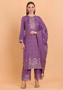 Conjunto de Traje Salwar Kameez de Pashmina sin Coser de la Marca SAFAA DILKASH para Mujer, Material para Vestido de Invierno, Venta al por Mayor - Product Image 6