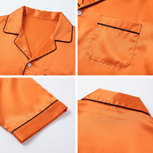 Men's <b>Short</b> <b>Sleeve</b> Silk Satin <b>Shirt</b> Turn Down Collar <b>Button</b> <b>Up</b> Top Casual Soft Silk Breathable Summer Wear Night <b>Shirt</b> Men - Product Image 6
