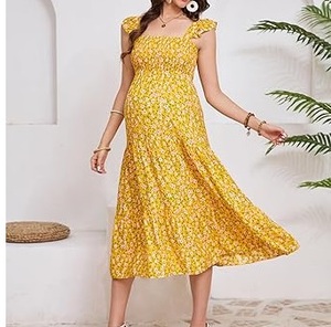 Nouvelle Collection 2026 : Robe de Maternité Imprimée Sans Manches pour Allaitement – Idéale Été et Grossesse - Product Image 4