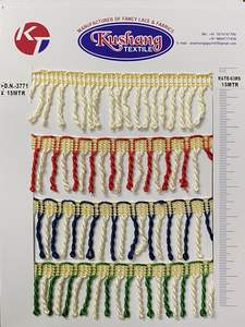 Ruban tressé de haute qualité en polyester/coton, motif dragon, avec pompons torsadés, 5 cm, lavable, pour rideaux, chaussures, sacs, canapés et vêtements - Product Image 4