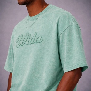 เสื้อยืดโอเวอร์ไซส์คุณภาพสูงสำหรับผู้ชาย ปี 2026 ผ้าคอตตอนหนา 260 GSM รับสกรีนโลโก้ตามสั่ง ผู้ผลิตแบรนด์ส่วนตัว Wida Sports - Product Image 3