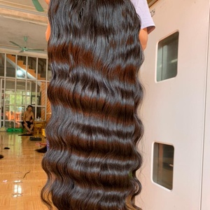 <b>Deep</b> <b>Wave</b> Closure <b>Wig</b> 100% Raw Vietnamese Human Hair Natural Black Glueless <b>Wig</b> Soft Curly HD Lace Pre Plucked - Product Image 1