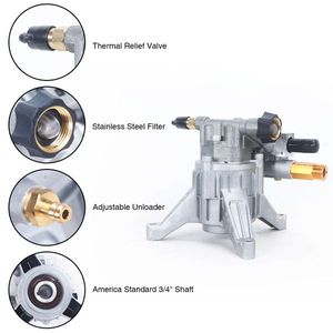 Nettoyeur haute pression 3000 PSI avec pompe à plaque inclinée en aluminium de 7/8 po, nettoyeurs haute pression verticaux de 7/8 po - Product Image 4