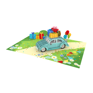 Carte de vœux 3D pop-up pour fête d'anniversaire, cartes de vœux en papier colorées pour célébrations, carte de vœux faite à la main, impression numérique - Product Image 3