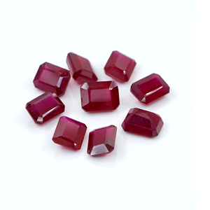 Rubis naturels de Bangkok, octogones calibrés 6x8mm, pierres précieuses de rubis naturelles facettées pour la fabrication de bijoux, prêtes à l'emploi - Product Image 4
