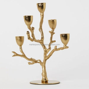 Candélabre en métal fait main au design moderne, porte-bougie décoratif pour la maison, idéal pour la table à manger, le salon, Pâques, la Saint-Valentin - Product Image 4