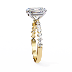 Anillo de Oro Sólido de 14K con Diamante Cultivado en Laboratorio de Corte Esmeralda de 2.5 CT, Diseño de Lujo, para Compromiso, Boda o Aniversario - Product Image 5