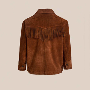 High Quality Western Fringe <b>Suede</b> Leather <b>Jacket</b> Vintage Cowboy Style Fashion <b>Jacket</b> Supplier Wholesale - Product Image 2