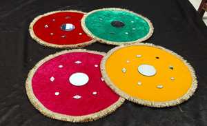 Handcrafted <b>Mehndi</b> Rasam Plate, Velvet <b>Mehndi</b> Thaal, Dholki Mayoun Wedding Decor, South Asian Wedding Favor,Wedding Props - Product Image 2