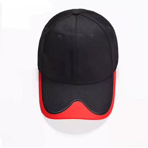 Unisex Baseball Cap Smile Embroidery 6-Panel Adjustable Cotton Canvas Breathable <b>Waterproof</b> Casual Style Front Logo - Product Image 1